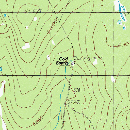 Topographic Map of Cold Spring Camp, OR