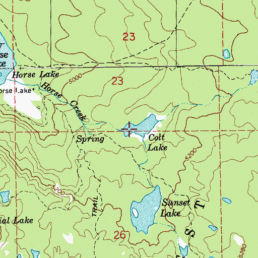 Topographic Map of Colt Lake, OR