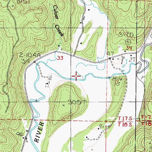 Topographic Map of Condon Creek, OR