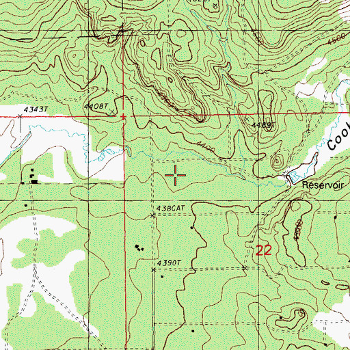 Topographic Map of Cooks Canyon, OR