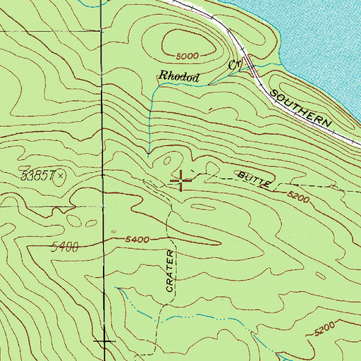 Topographic Map of Crater Butte Trail, OR