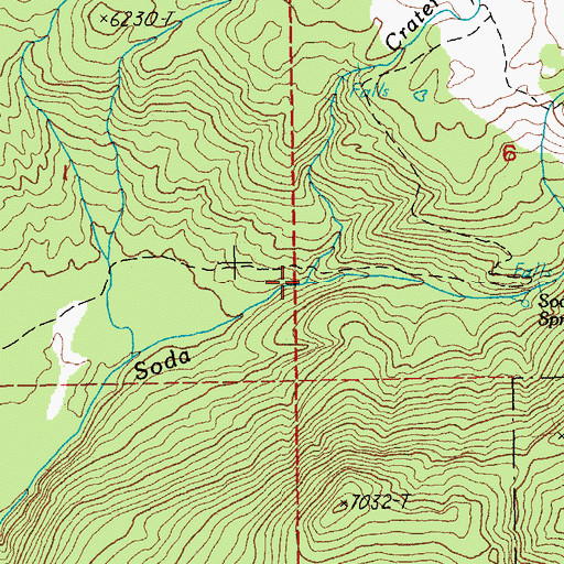 Topographic Map of Crater Creek, OR