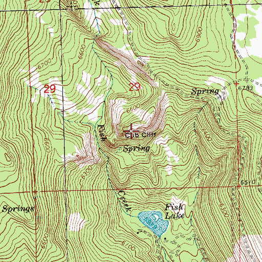 Topographic Map of Cub Cliff, OR