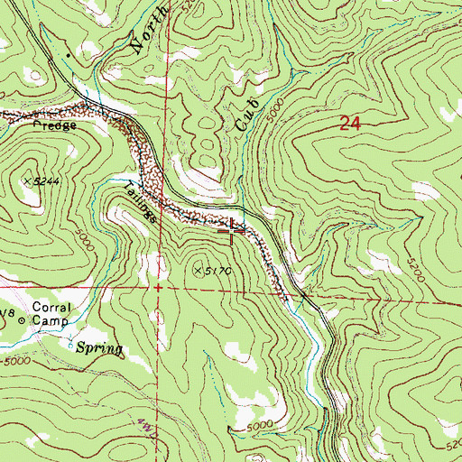 Topographic Map of Cub Creek, OR