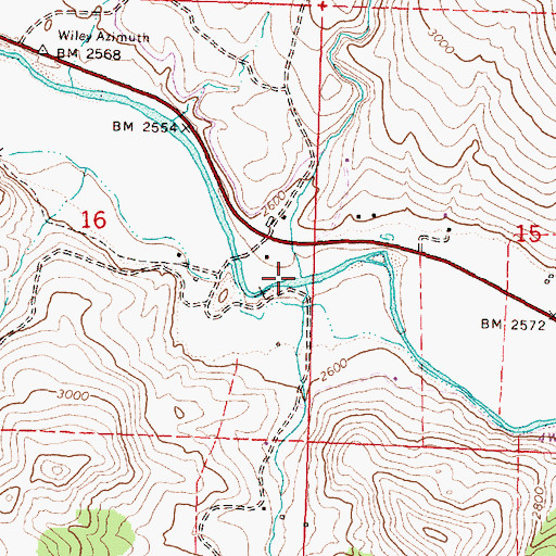 Topographic Map of Cummings Creek, OR