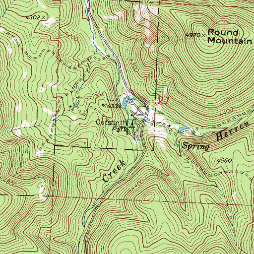 Topographic Map of Cutsforth County Park, OR