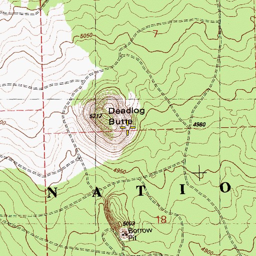Topographic Map of Deadlog Butte, OR