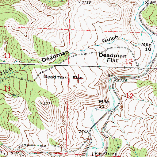 Topographic Map of Deadman Flat, OR