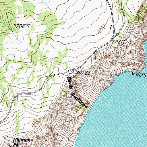 Topographic Map of Devils Backbone, OR
