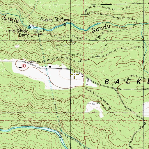 Topographic Map of Devils Backbone, OR