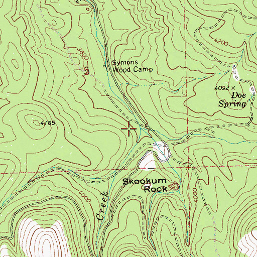 Topographic Map of Dick Creek, OR