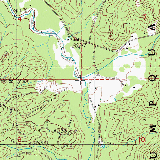 Topographic Map of Dismal Creek, OR
