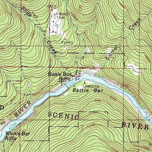 Topographic Map of Ditch Creek, OR