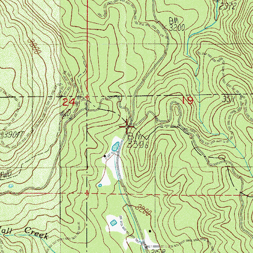 Topographic Map of Divide Guard Station, OR