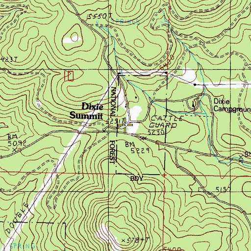 Topographic Map of Dixie Summit, OR