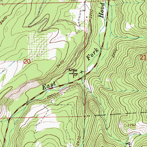 Topographic Map of Dog River, OR