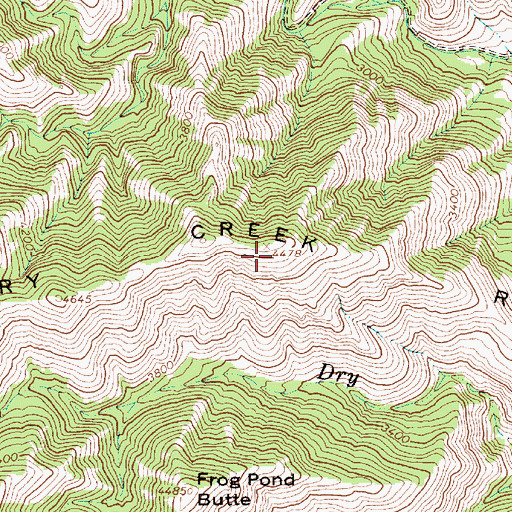 Topographic Map of Dry Creek Ridge, OR