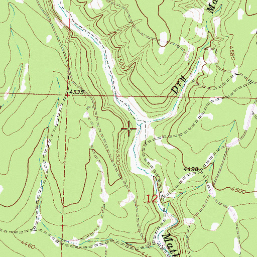Topographic Map of Dry Matlock Creek, OR
