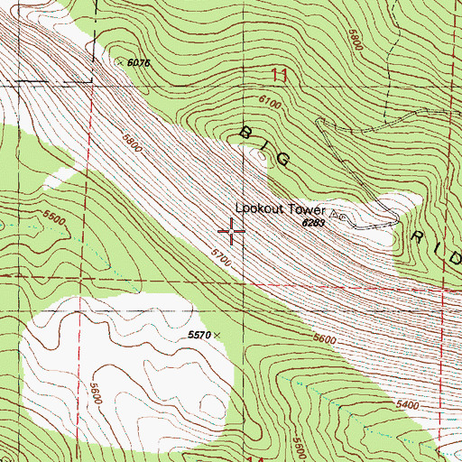 Topographic Map of Dry Mountain, OR