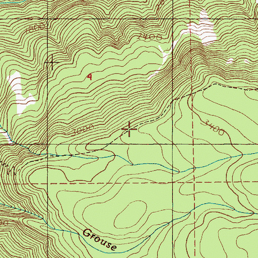 Topographic Map of Dry Ridge Trail, OR
