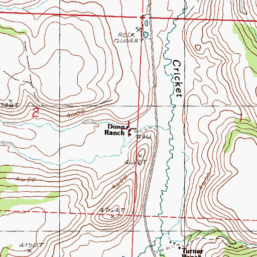 Topographic Map of Dunn Ranch, OR
