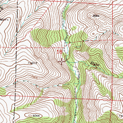 Topographic Map of Dyke Creek, OR