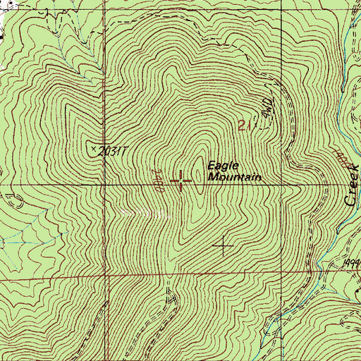Topographic Map of Eagle Mountain, OR