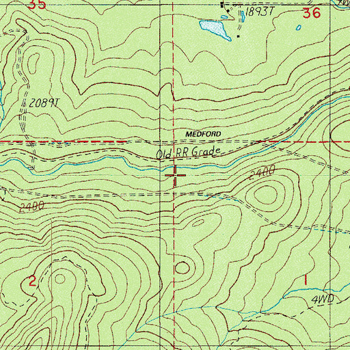 Topographic Map of Eagle Point Irrigation Canal, OR