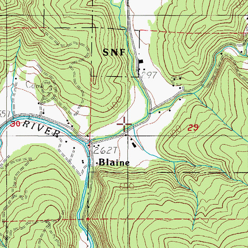 Topographic Map of East Creek, OR