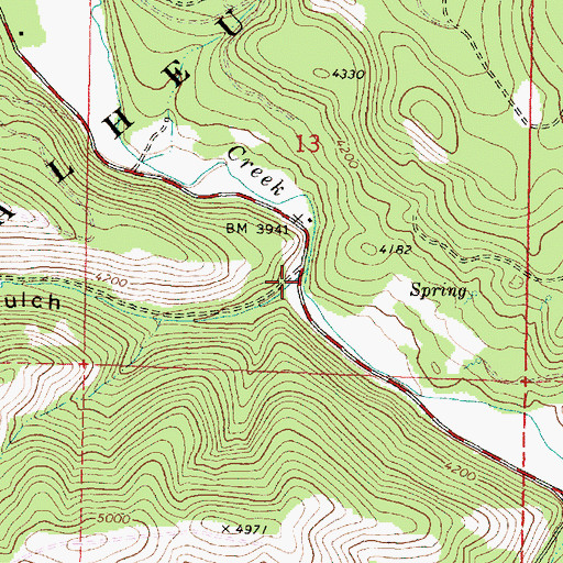 Topographic Map of East Gulch, OR