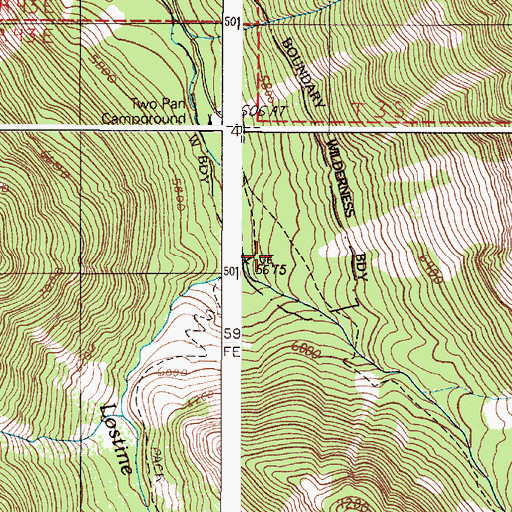 Topographic Map of East Lostine River, OR