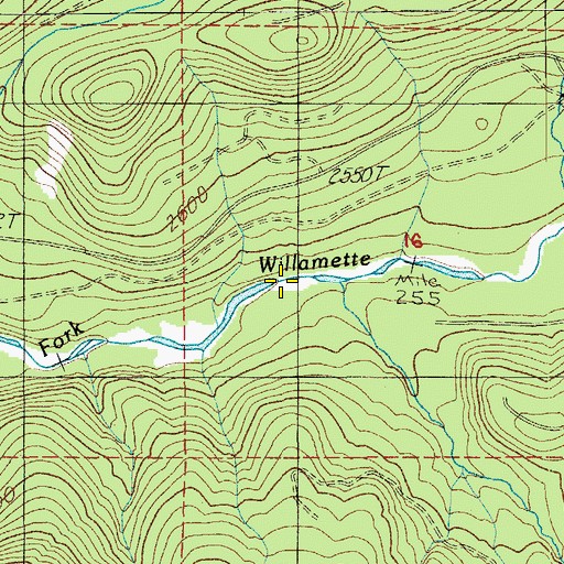 Topographic Map of Echo Creek, OR