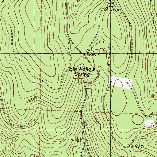 Topographic Map of Elk Wallow Spring, OR