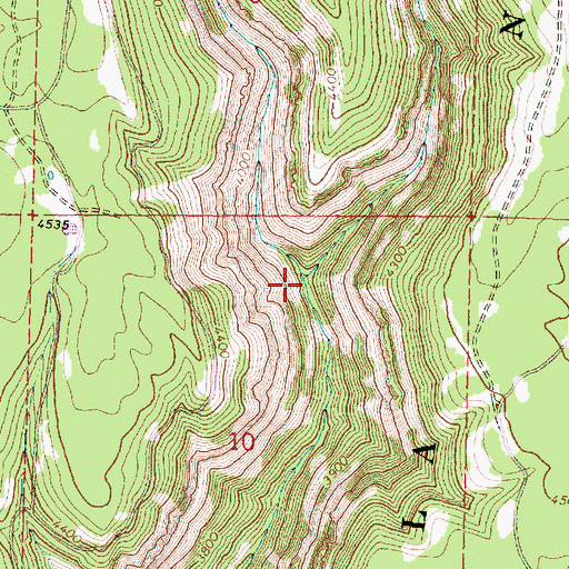 Topographic Map of Ellis Creek, OR