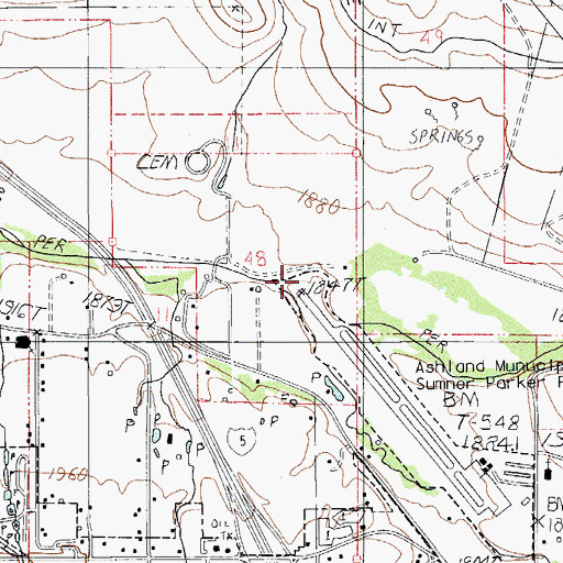 Topographic Map of Emigrant Creek, OR