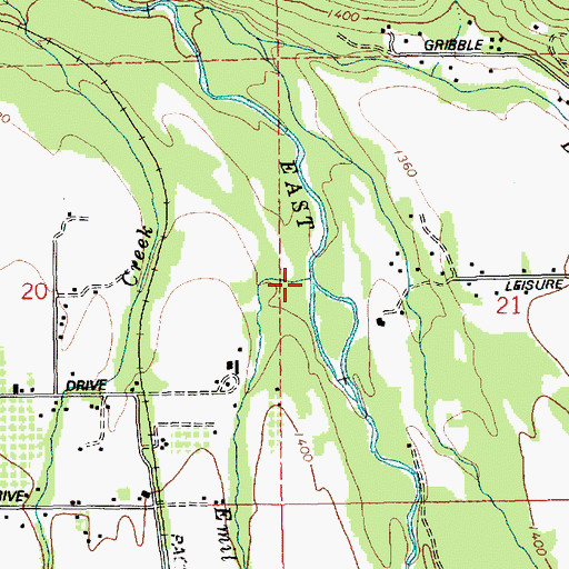 Topographic Map of Emil Creek, OR
