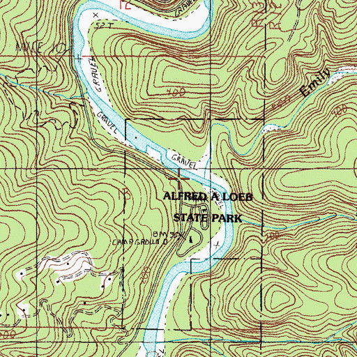 Topographic Map of Emily Creek, OR