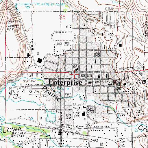Topographic Map of Enterprise, OR