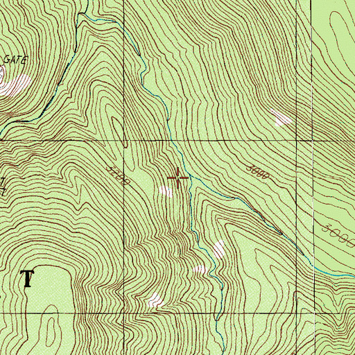 Topographic Map of Eugene Creek, OR