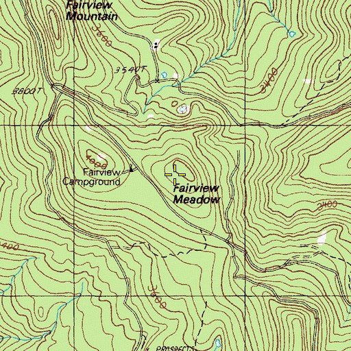 Topographic Map of Fairview Meadow, OR
