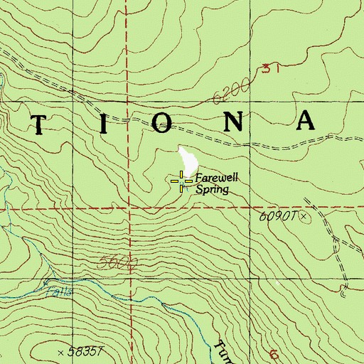 Topographic Map of Farewell Spring, OR