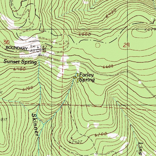 Topographic Map of Farley Spring, OR