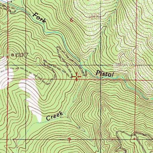Topographic Map of Farmer Creek, OR