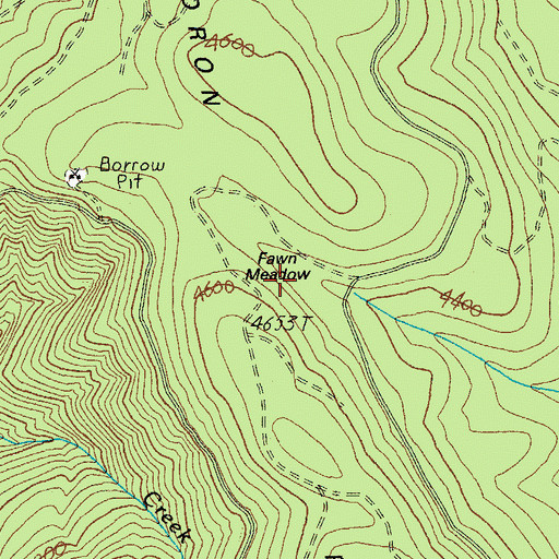 Topographic Map of Fawn Meadow, OR