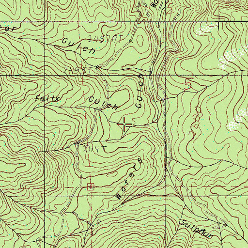 Topographic Map of Felix Gulch, OR