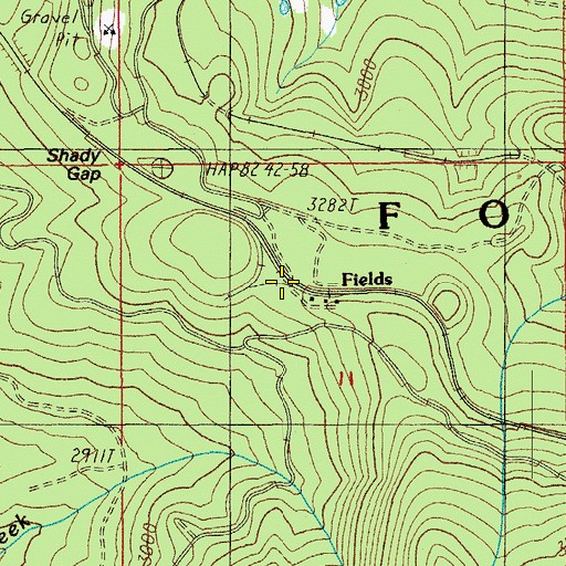 Topographic Map of Fields, OR