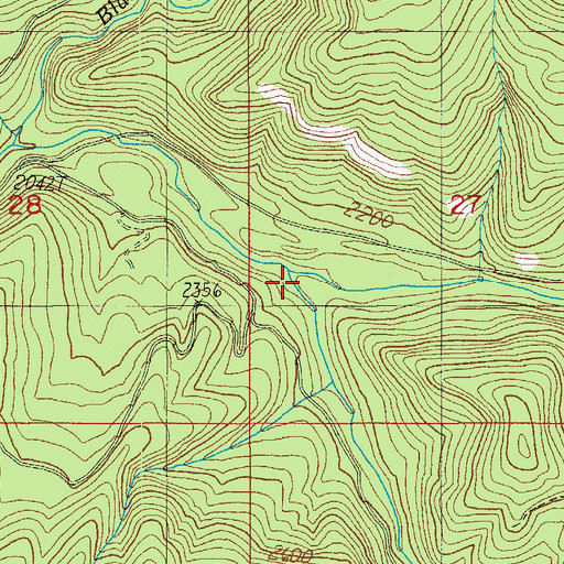 Topographic Map of Fish Lake Creek, OR