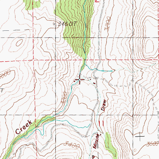Topographic Map of Five Minute Draw, OR