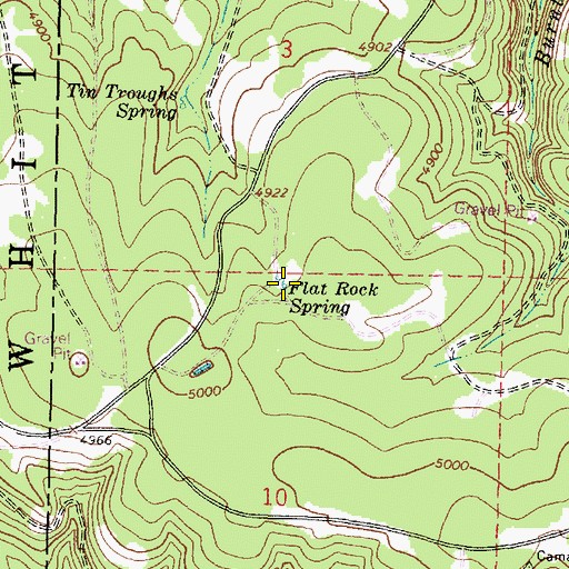 Topographic Map of Flat Rock Spring, OR