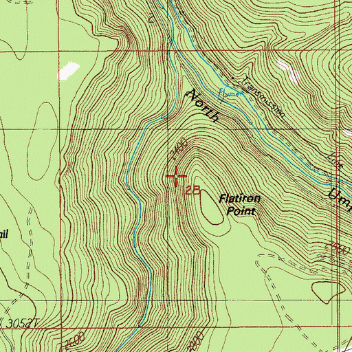 Topographic Map of Flatiron Point, OR